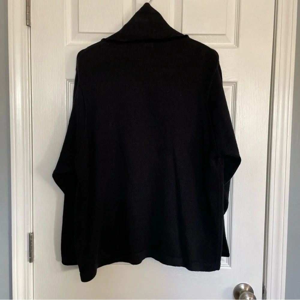 Victoria Jones‎ Women’s Christmas Black Cardigan Sweater Beaded Sequin size XL